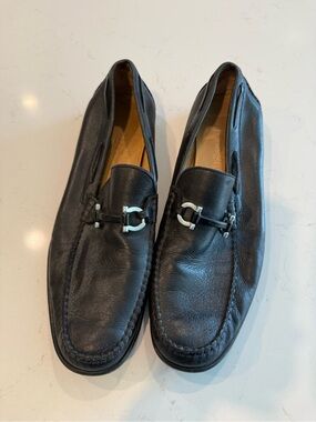 Salvatore Ferragamo Woven Leather Horsebit Loafers Size 12